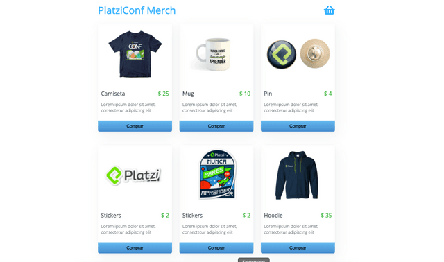 Tienda & Carrito de Compras